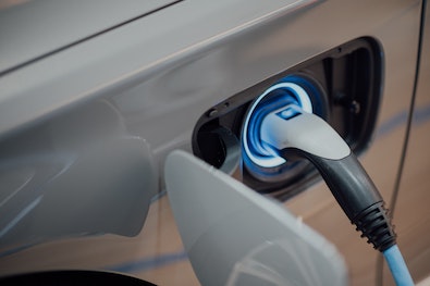 electrical vehicle being charged